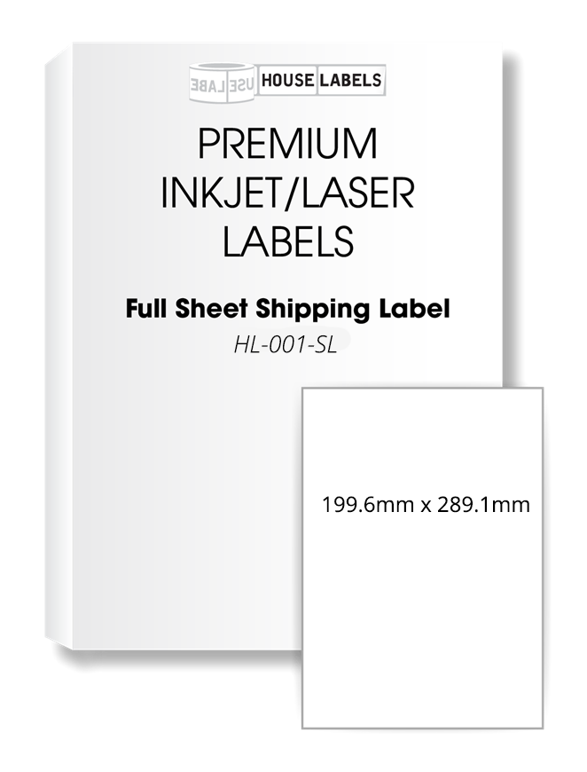Picture of HouseLabels’ brand – 1 Label per Sheet (10000 Sheets)